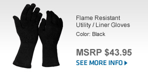 Flame Resistant Utility Gloves - Black