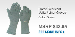 Flame Resistant Utility Gloves - Green