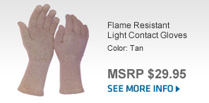 Flame Resistant Light Contact Gloves - Tan